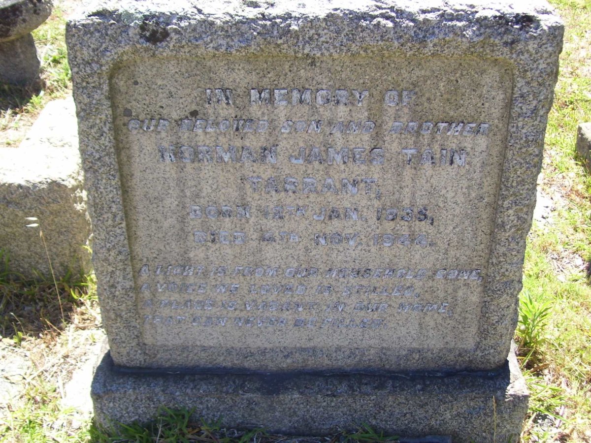 TARRANT Norman James Tain 1935-1944