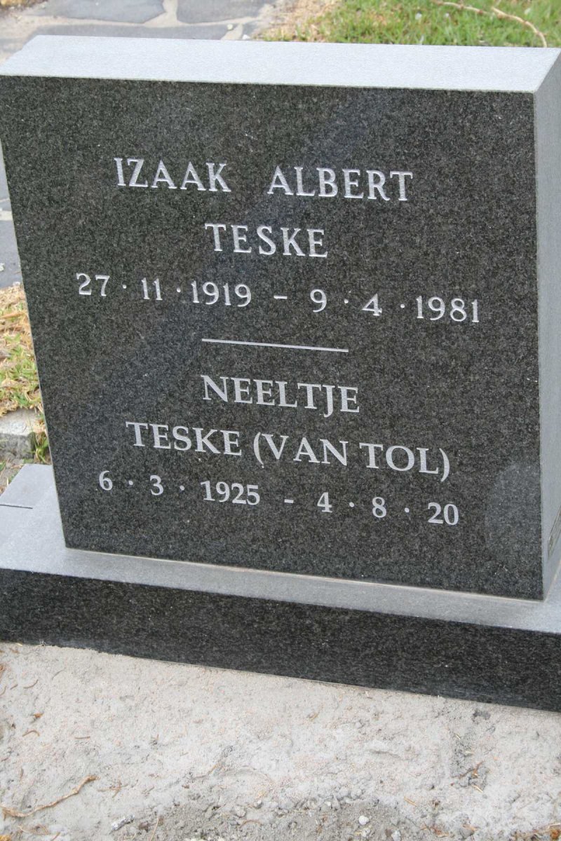 TESKE Izaak Albert 1919-1981 &amp; Neeltje VAN TOL 1925-2000