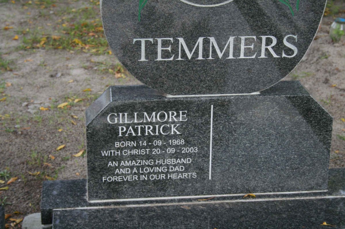 TEMMERS Gillmore Patrick 1968-2003