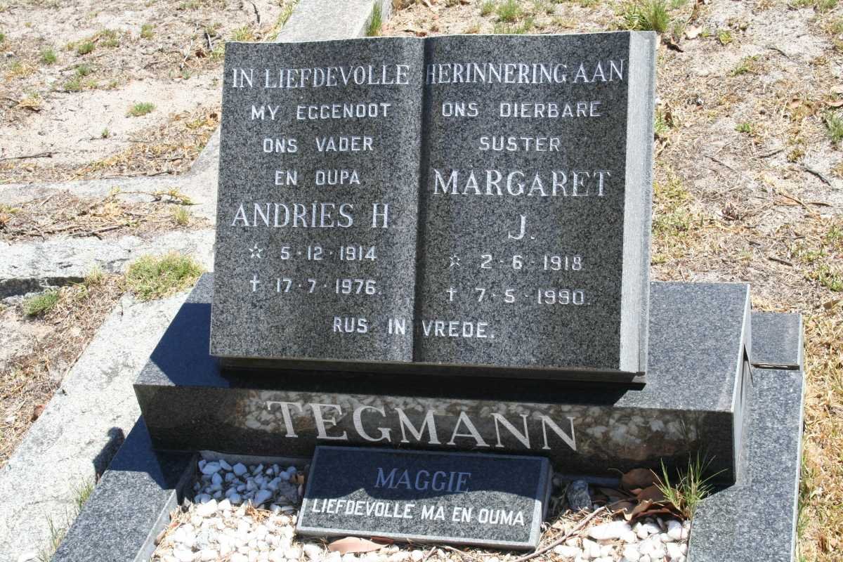 TEGMANN Andries H. 1914-1975 :: TEGMANN Margaret J. 1918-1990
