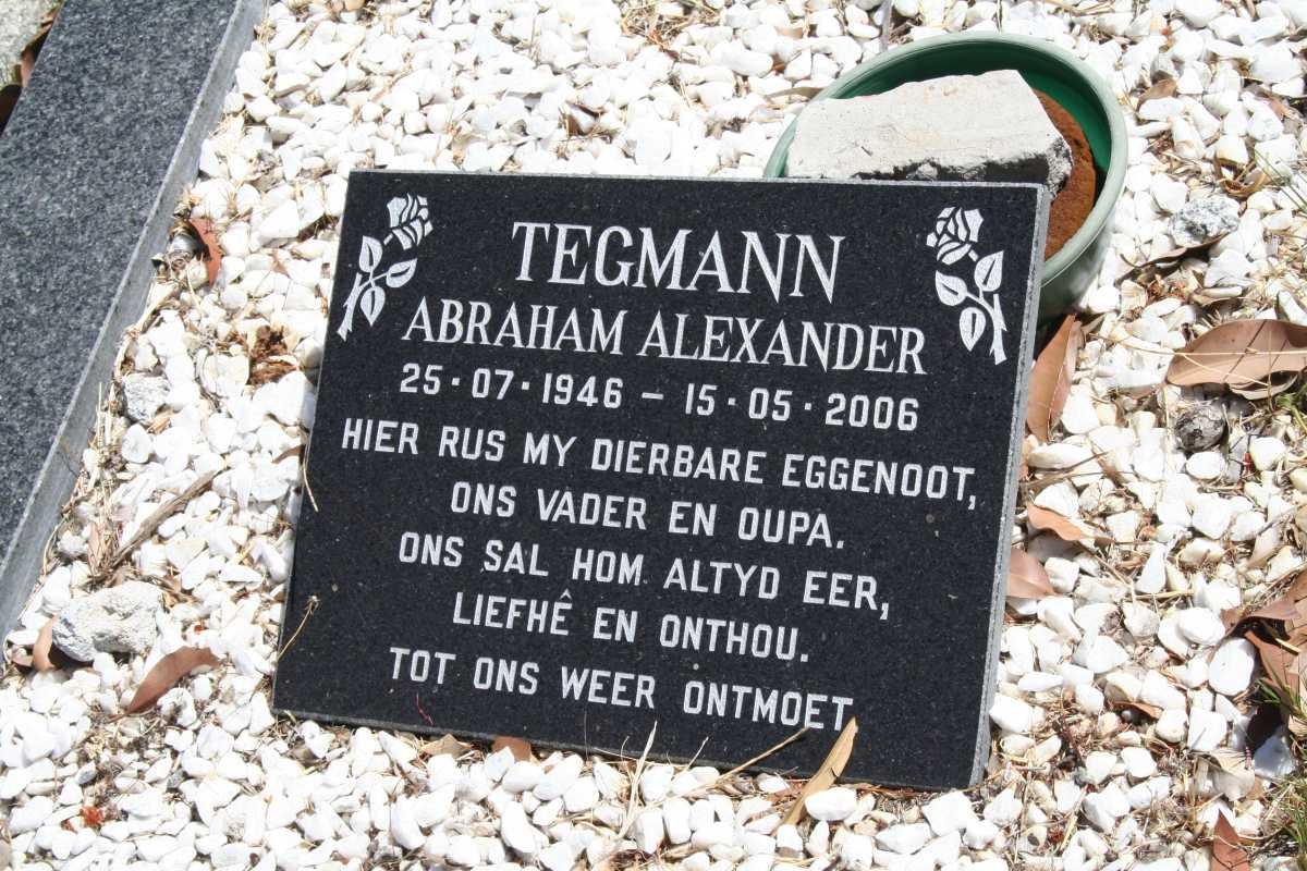 TEGMANN Abraham Alexander 1946-2006