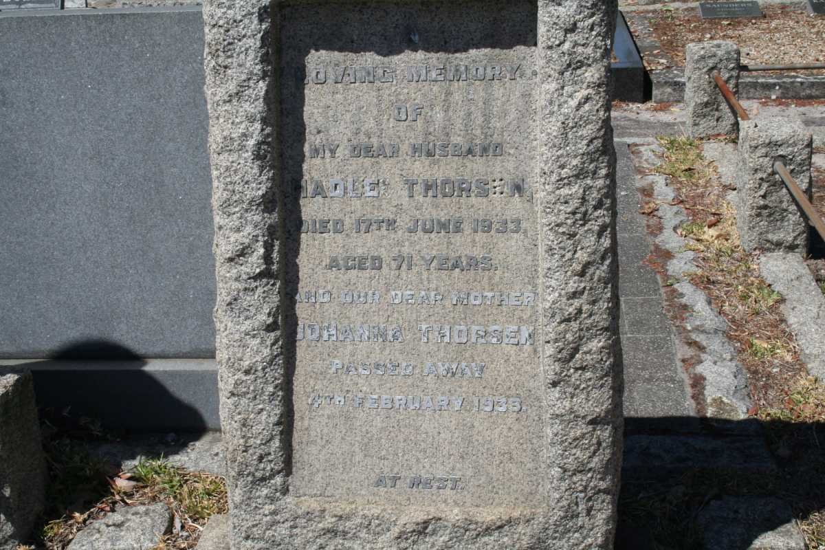 THORSEN Hadle? -1933 &amp; Johanna -1936