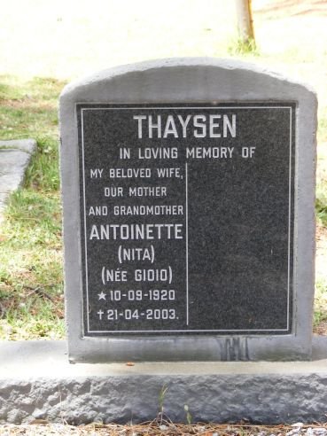 THAYSEN Antoinette nee GIDIO 1920-2003