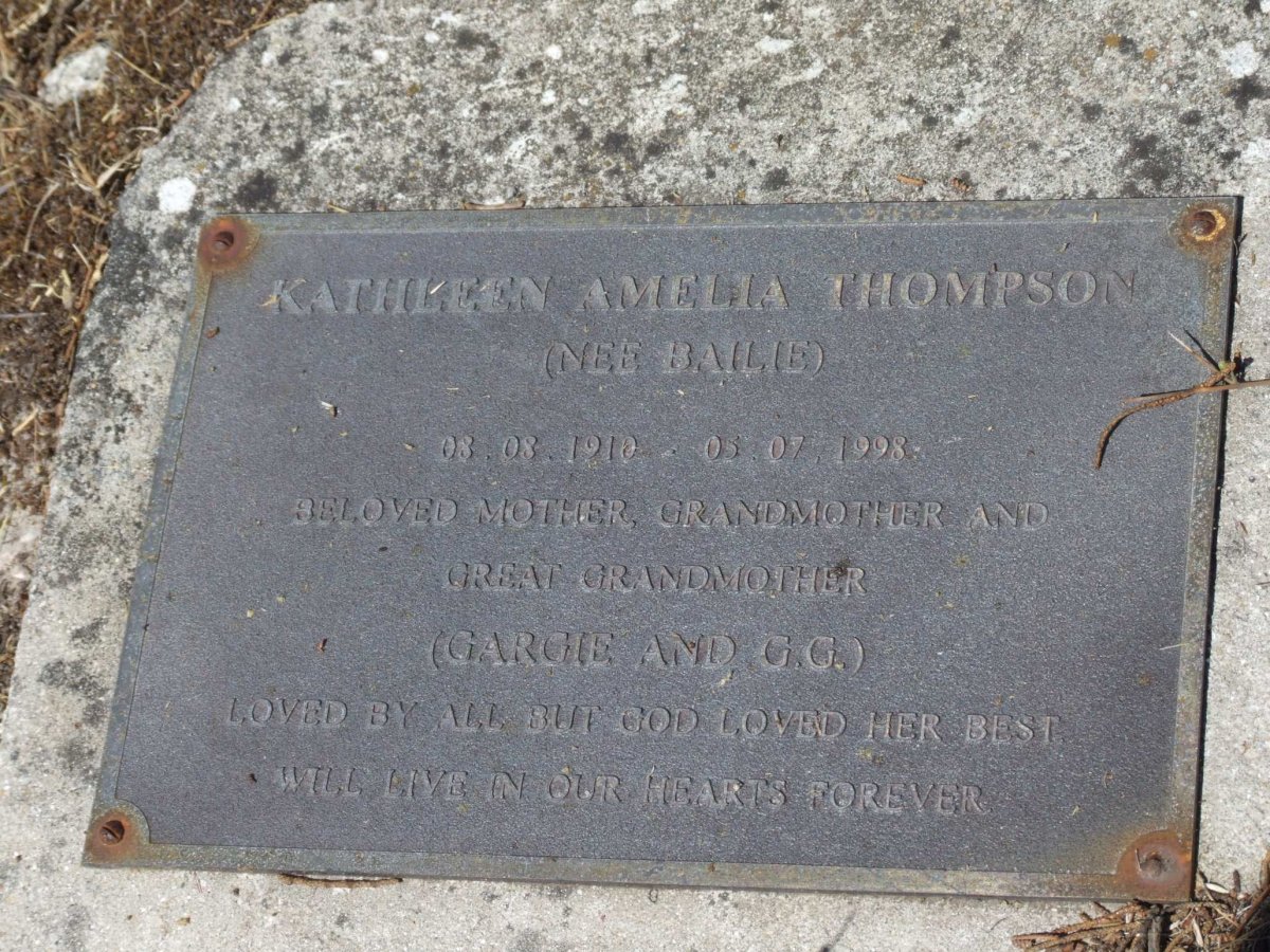 THOMPSON Kathleen Amelia nee BAILIE 1910-1998