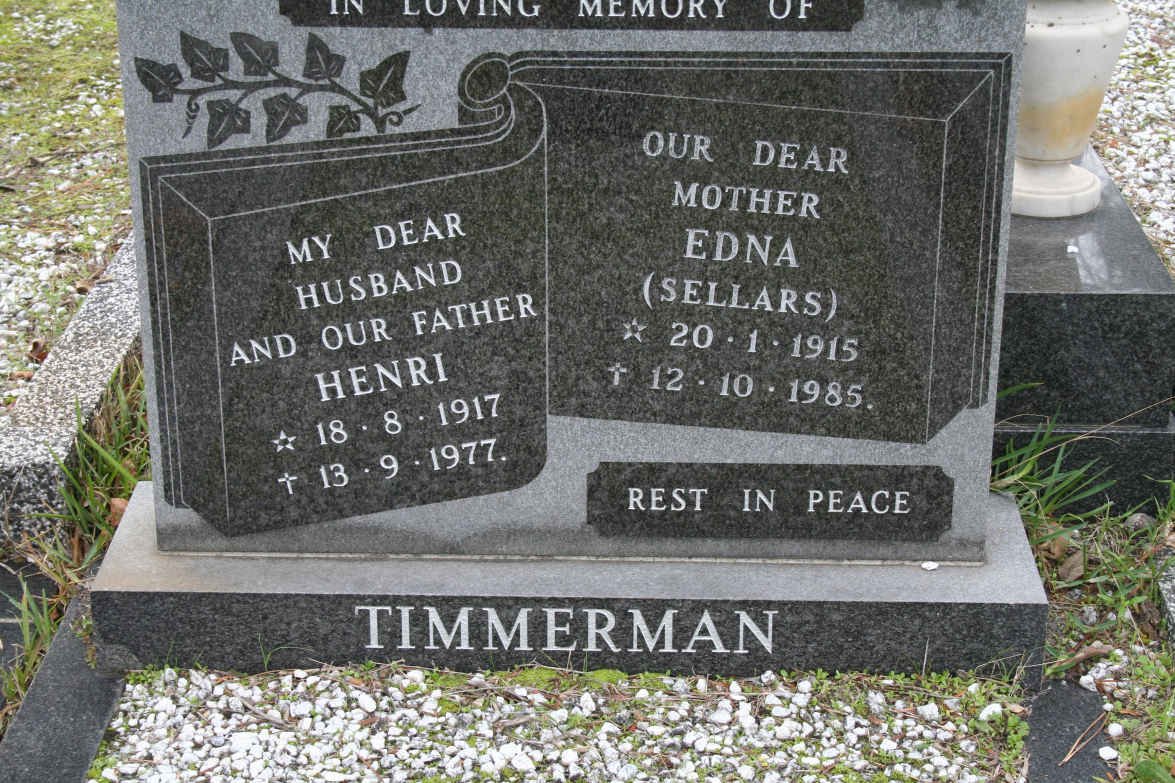 TIMMERMAN Henri 1917-1977 &amp; Edna SELLARS 1915-1985