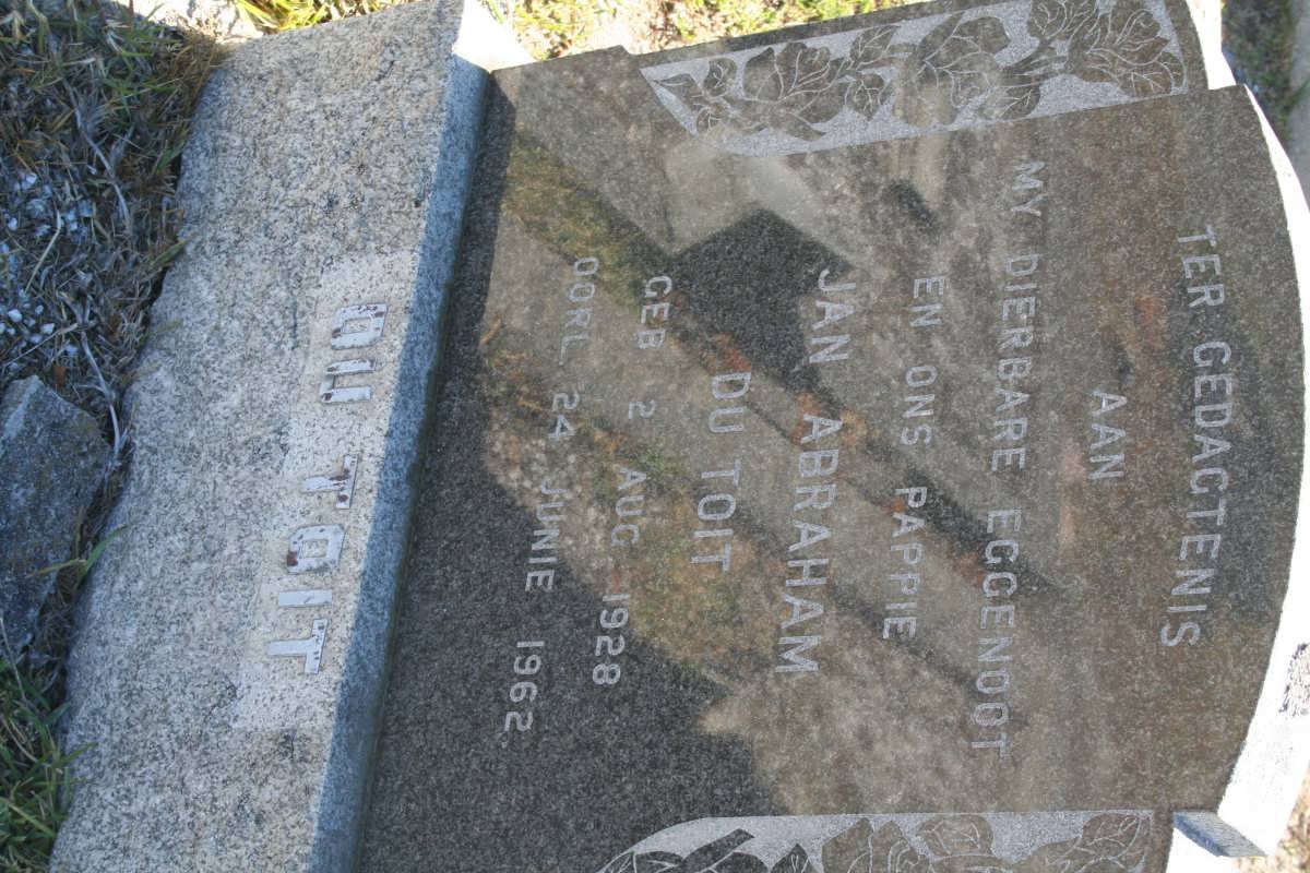 TOIT Jan Abraham, du 1928-1962
