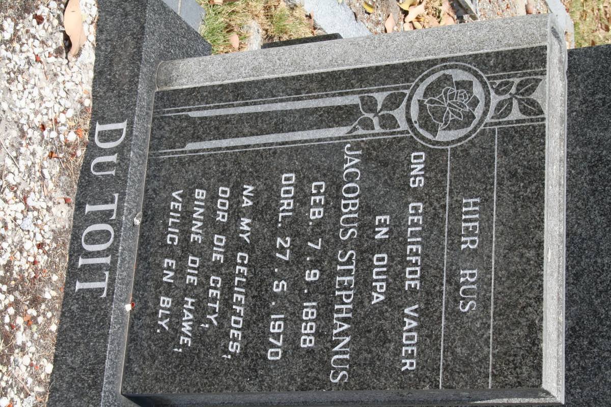 TOIT Jacobus Stephanus, du 1898-1970