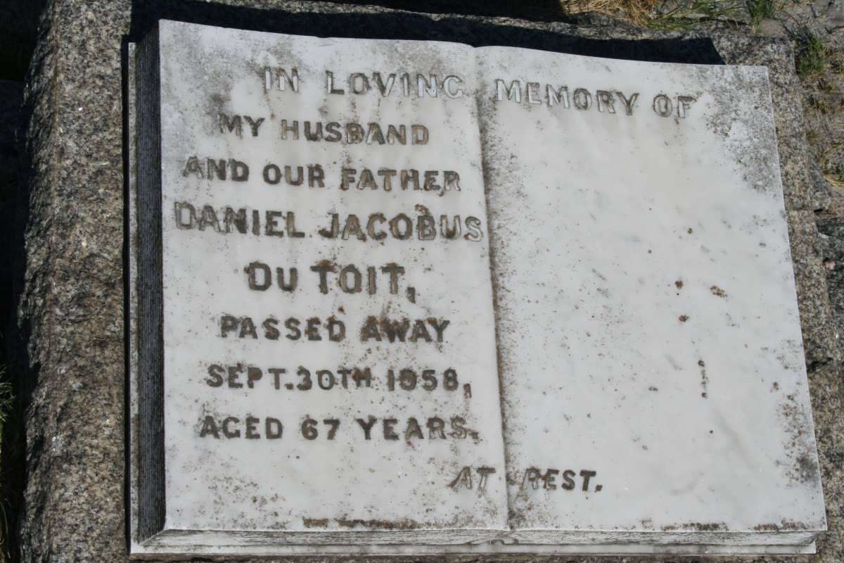 TOIT Daniel Jacobus, du -1958