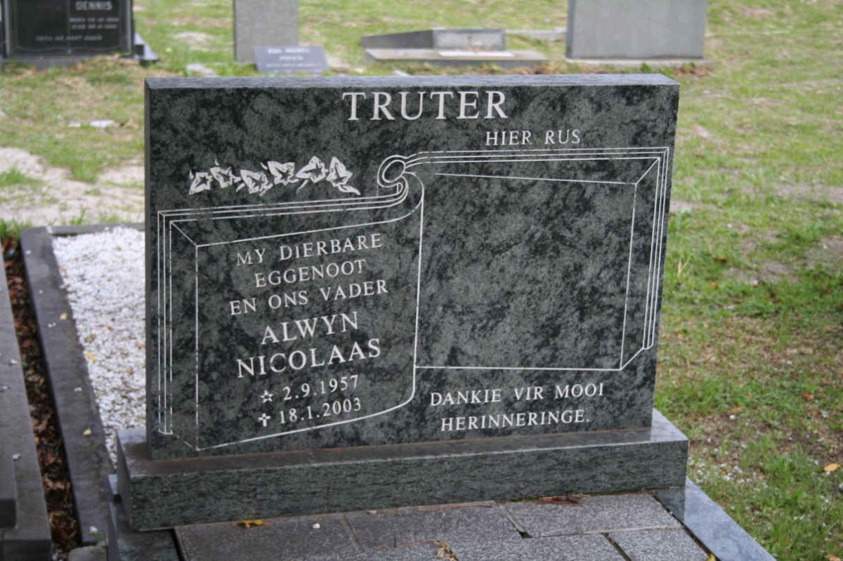 TRUTER Alwyn Nicolaas 1957-2003