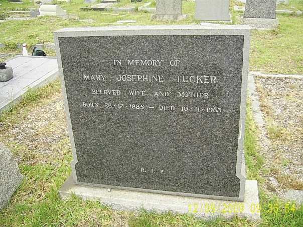 TUCKER Mary Josephine 1885-1963