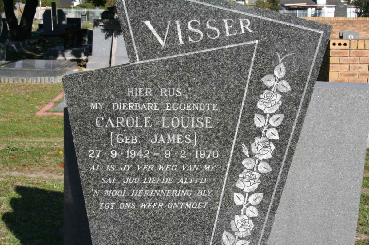VISSER Carole Louise nee JAMES 1942-1970