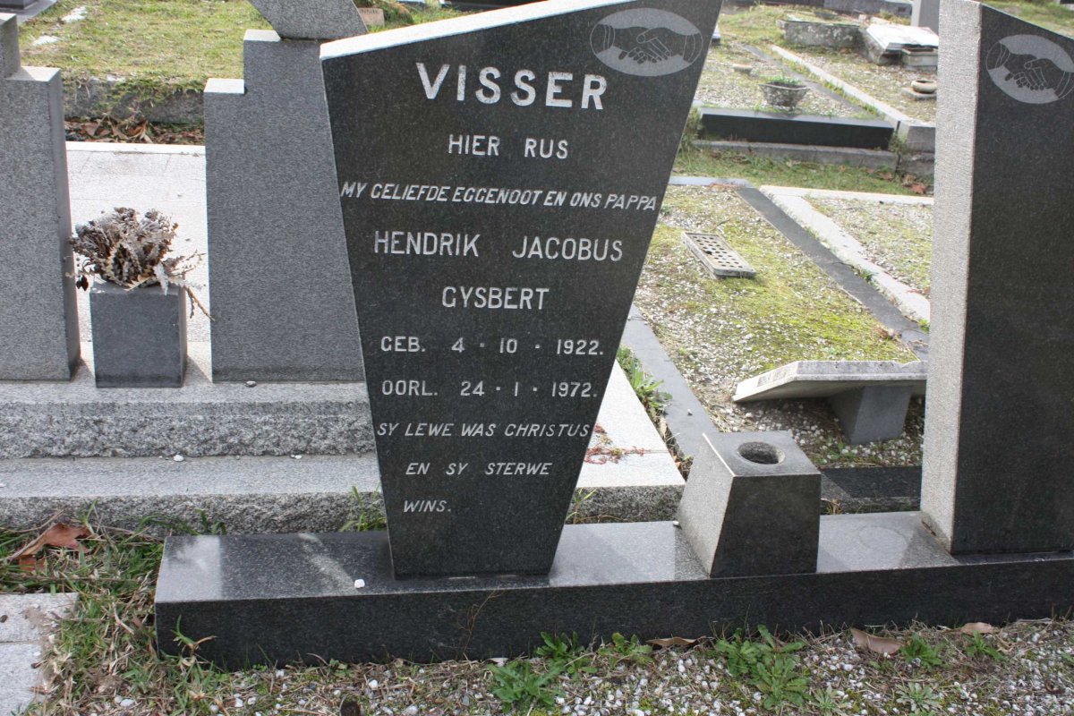 VISSER Hendrik Jacobus Gysbert 1922-1972