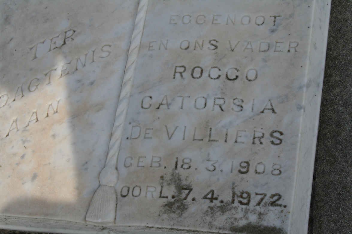 VILLIERS Rocco Catorsia, de 1908-1972