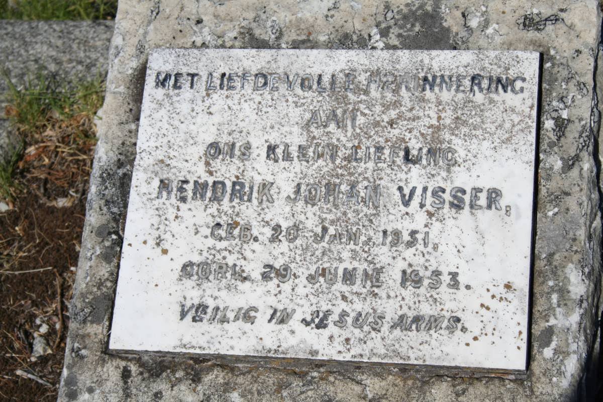 VISSER Hendrik Johan 1931-1953