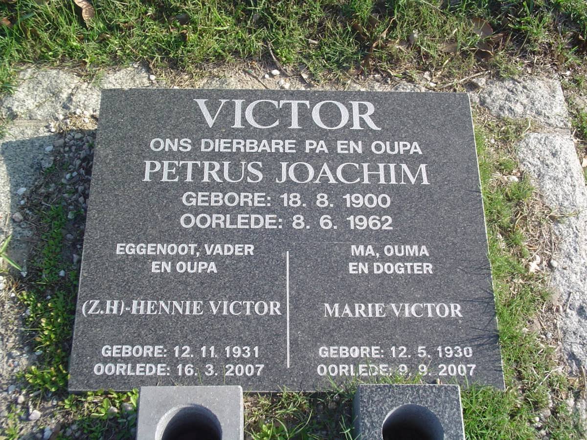 VICTOR Petrus Joachim 1900-1962 :: VICTOR Z.H. 1931-2007 &amp; Marie 1930-2007