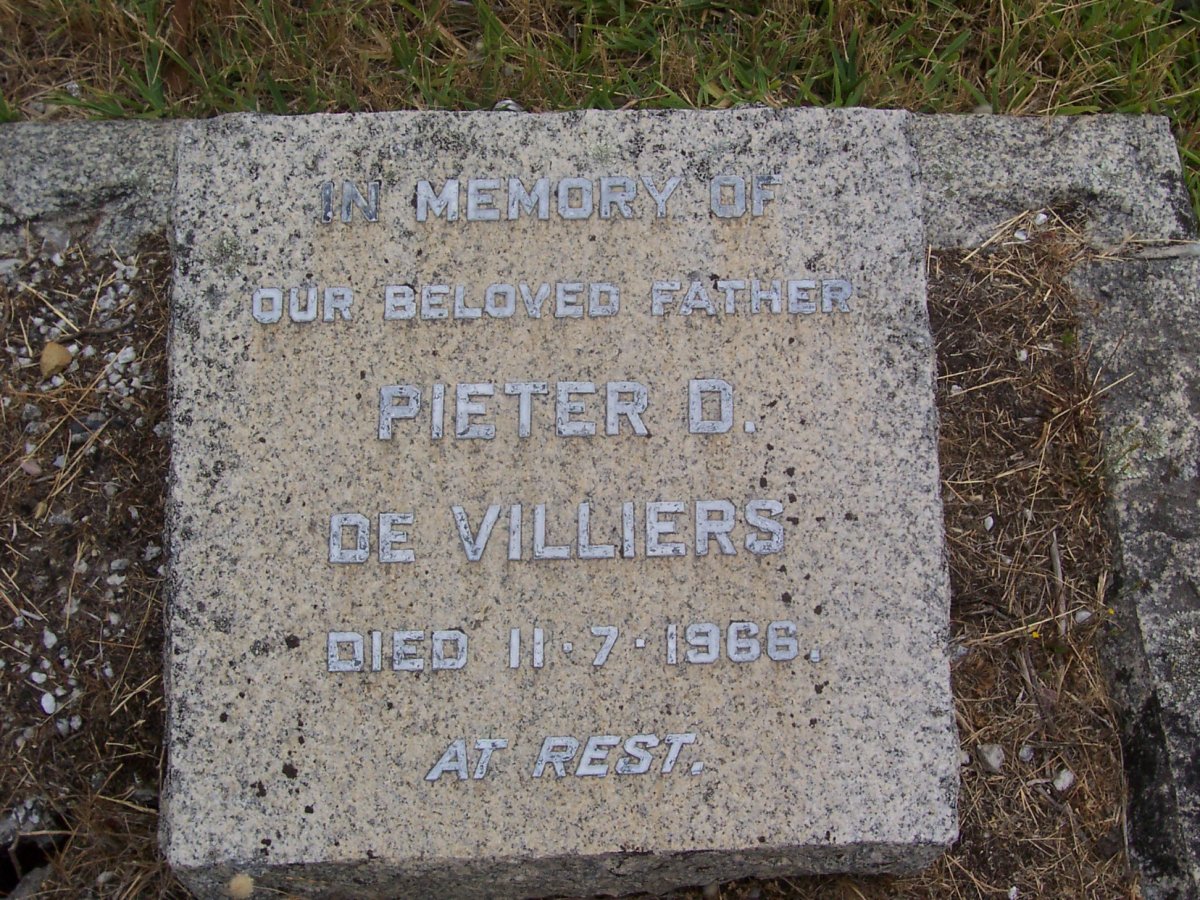 VILLIERS Pieter D., de -1966