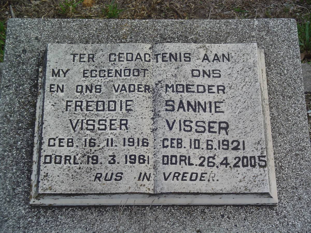 VISSER Freddie 1916-1961 &amp; Sannie 1921-2005