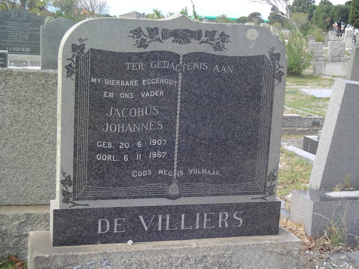 VILLIERS Jacobus Johannes, de 1907-1967