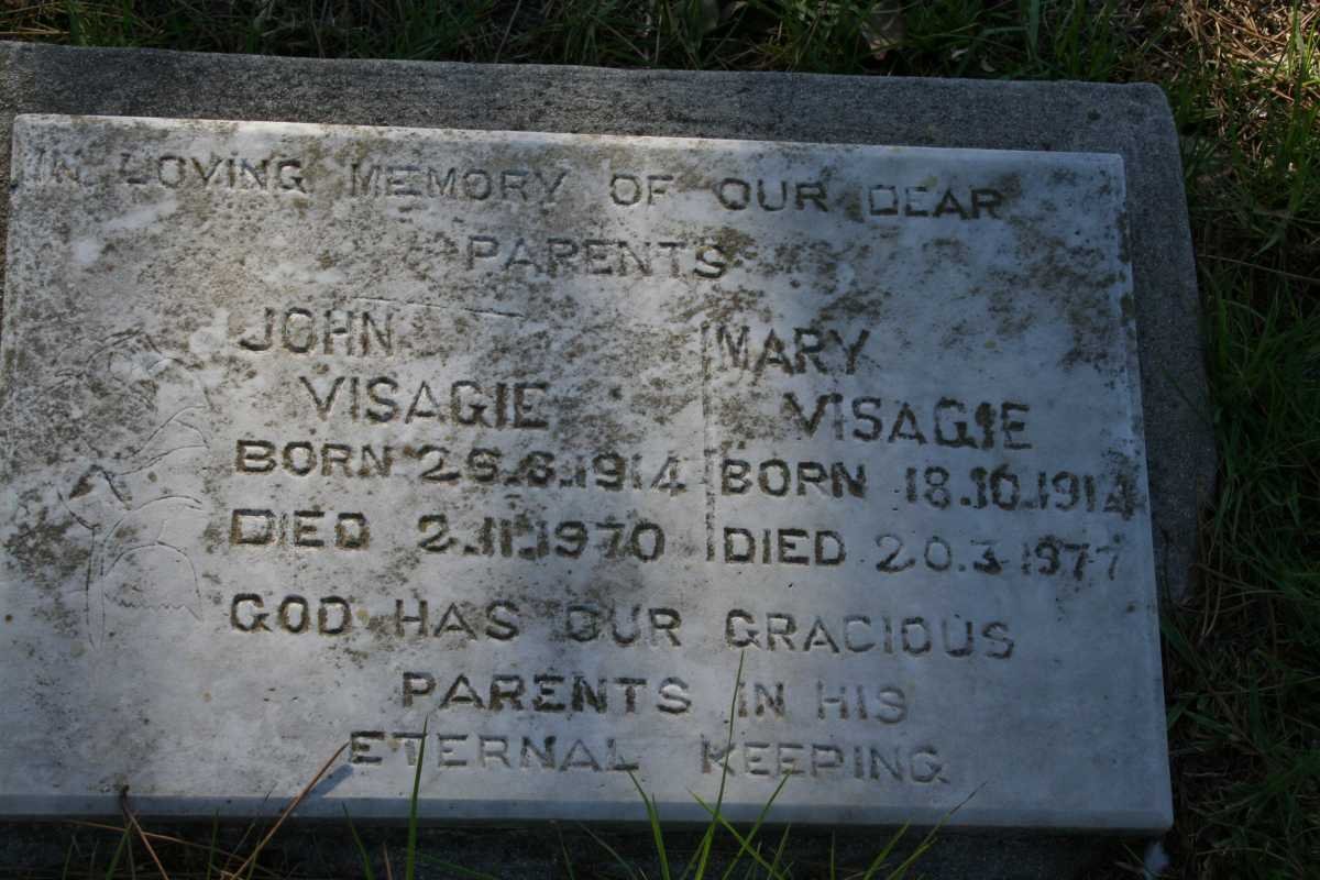 VISAGIE John 1914-1970 &amp; Mary 1914-1977