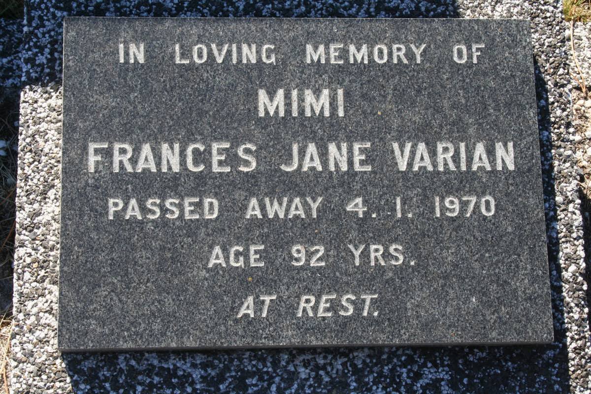 VARIAN Mimi Frances Jane -1970