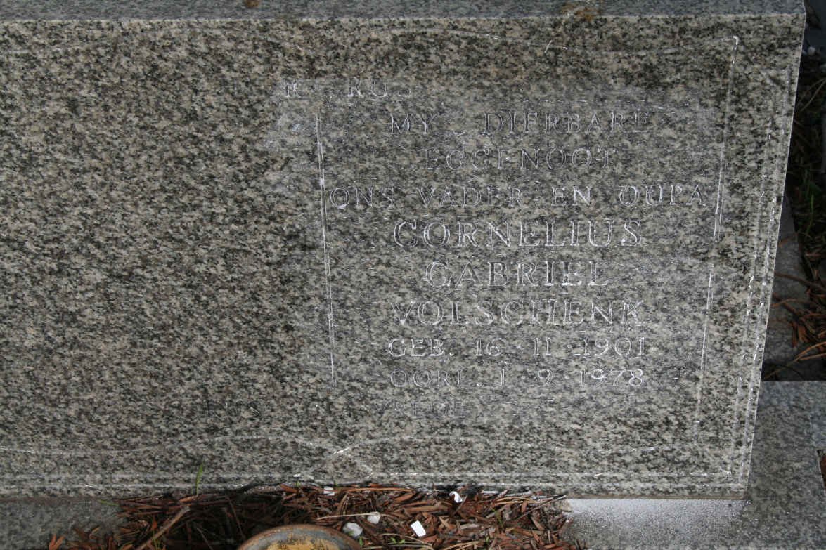 VOLSCHENK Cornelius Gabriel 1901-1978