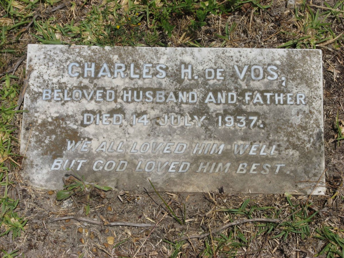 VOS Charles H., de -1937