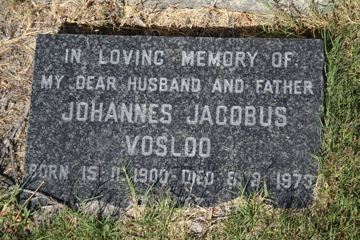 VOSLOO Johannes Jacobus 1900-1973