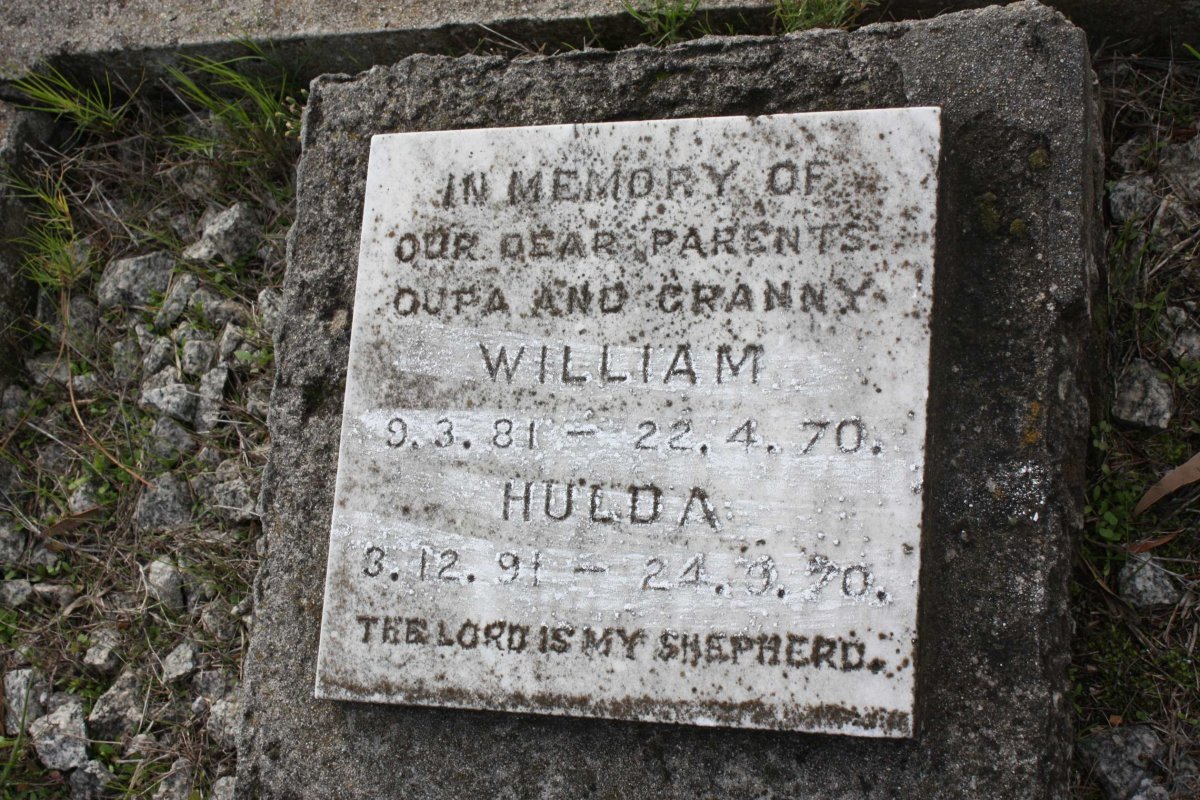VOLBRECHT William 1881-1970 &amp; Hulda 1891-1970