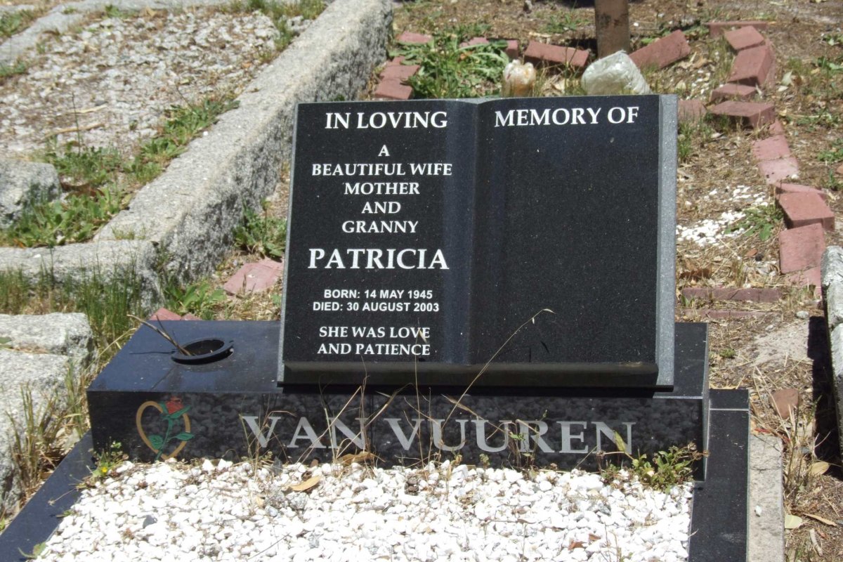 VUUREN Patricia, van 1945-2003