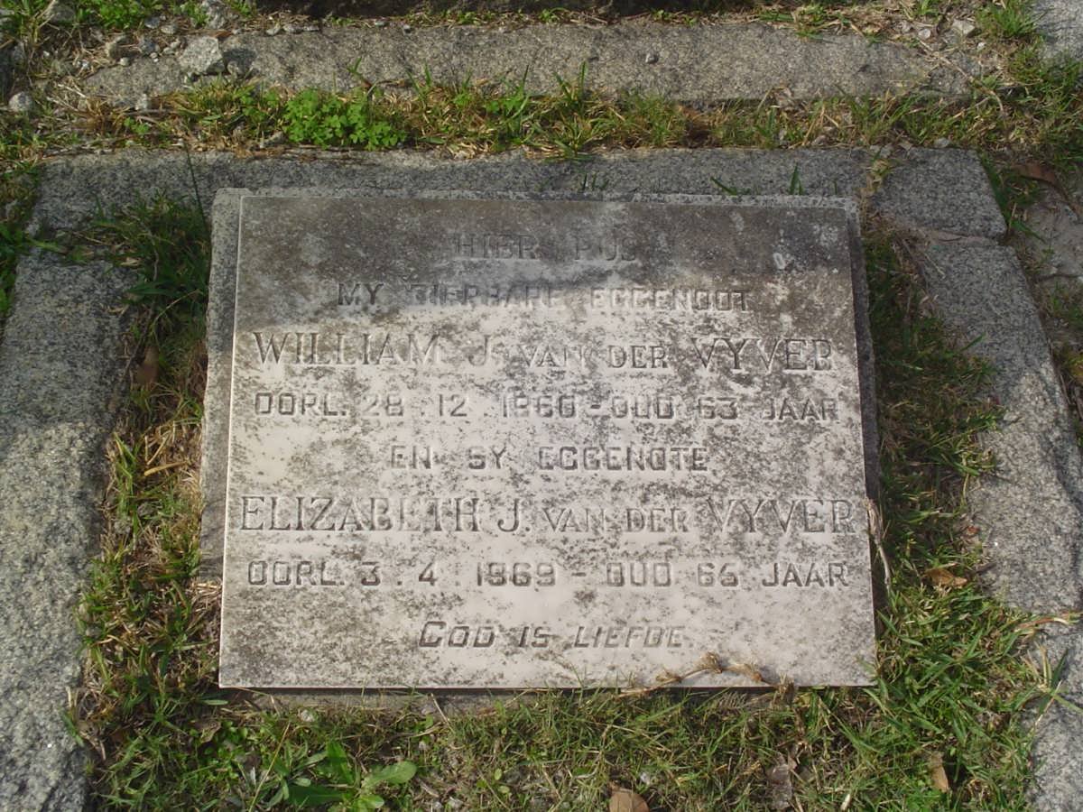 VYVER William J. van der -1960 &amp; Elizabeth -1969
