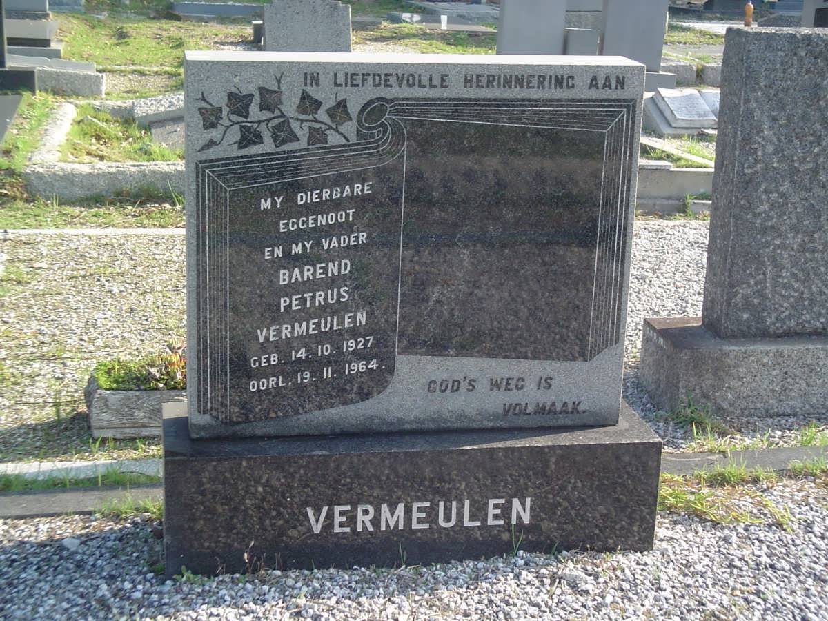 VERMEULEN Barend Petrus 1927-1964
