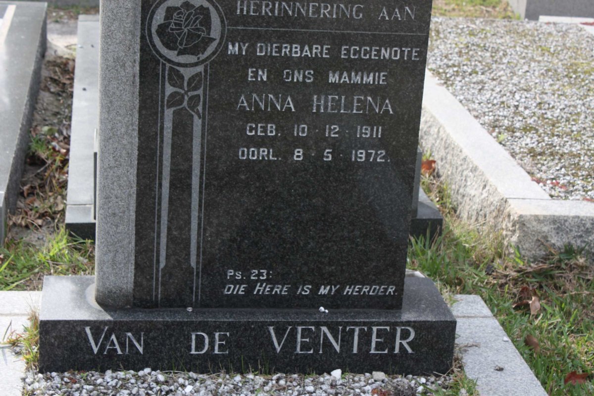 VENTER Anna Helena, van de 1911-1972