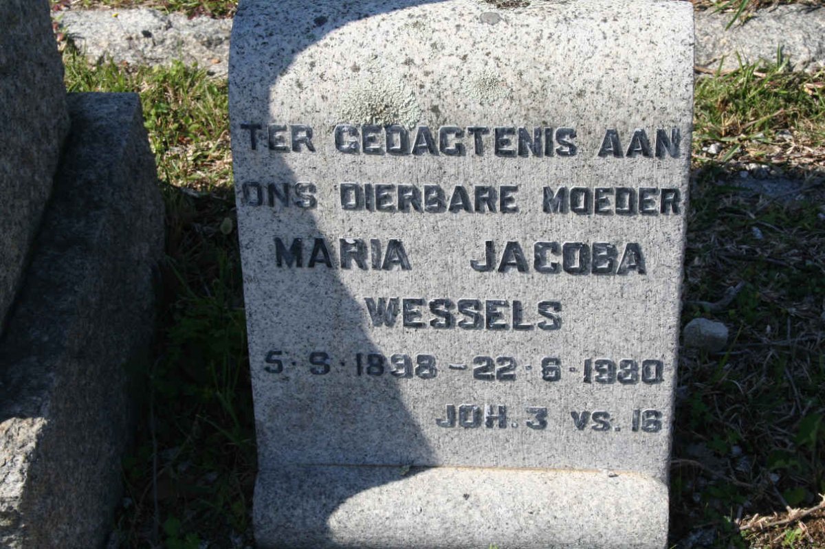 WESSELS Maria Jacoba 1898-1980