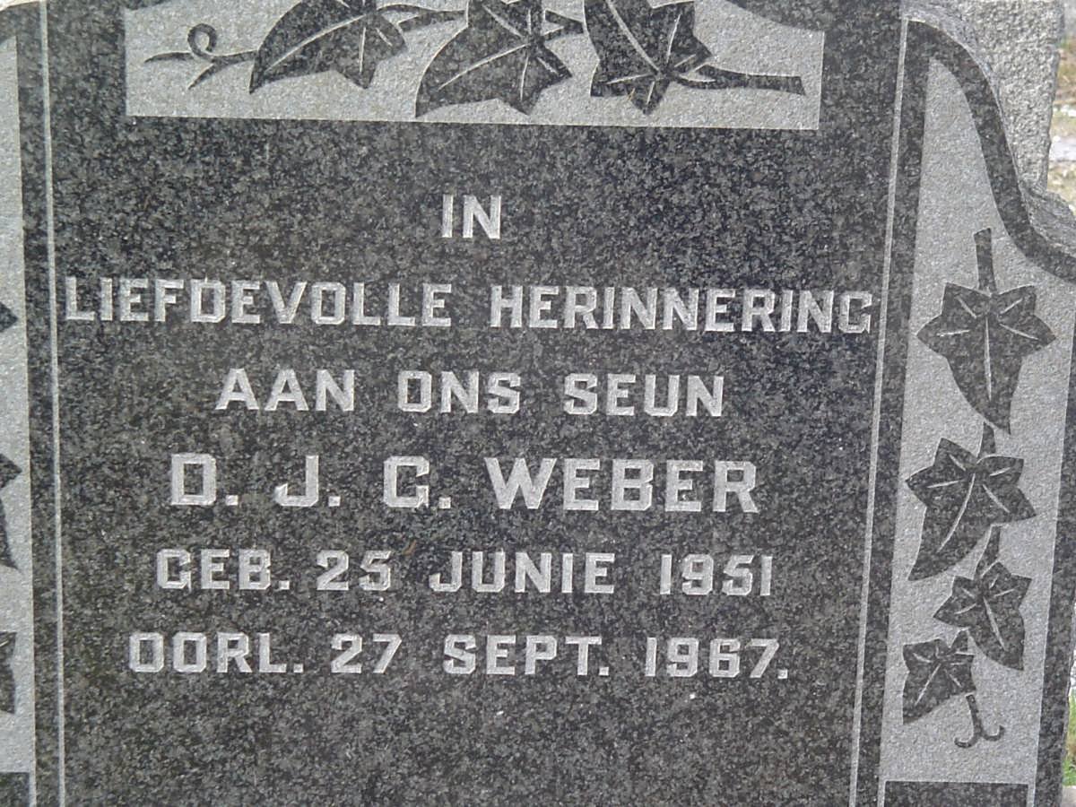 WEBER D.J.G. 1951-1967