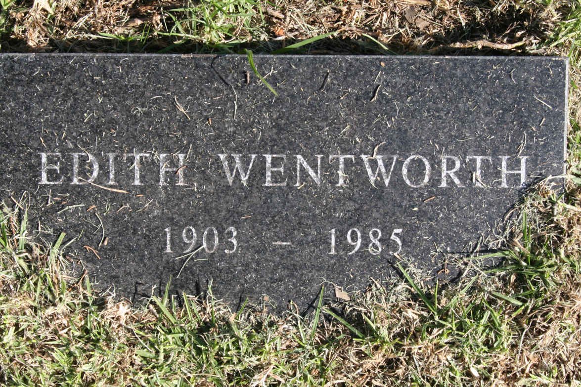 WENTWORTH Edith 1903-1985
