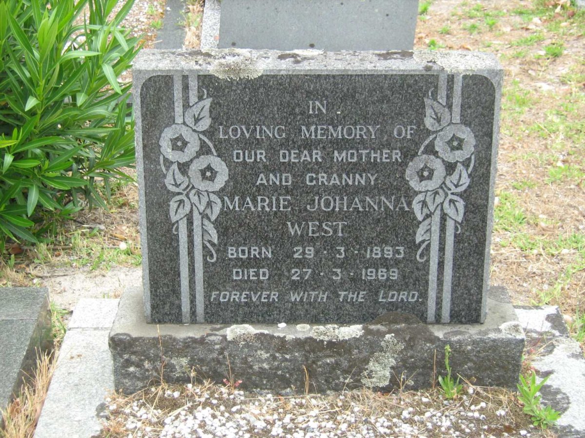 WEST Marie Johanna 1893-1969