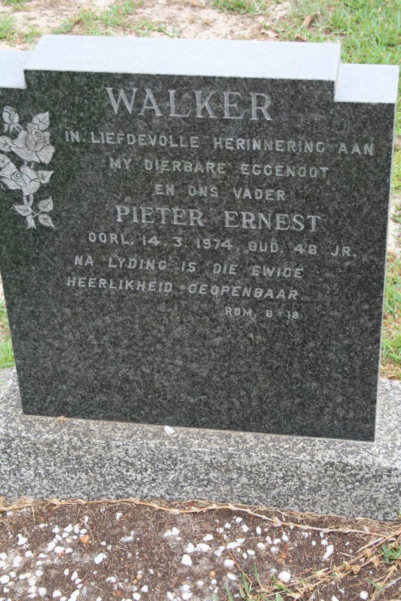 WALKER Pieter Ernest -1974