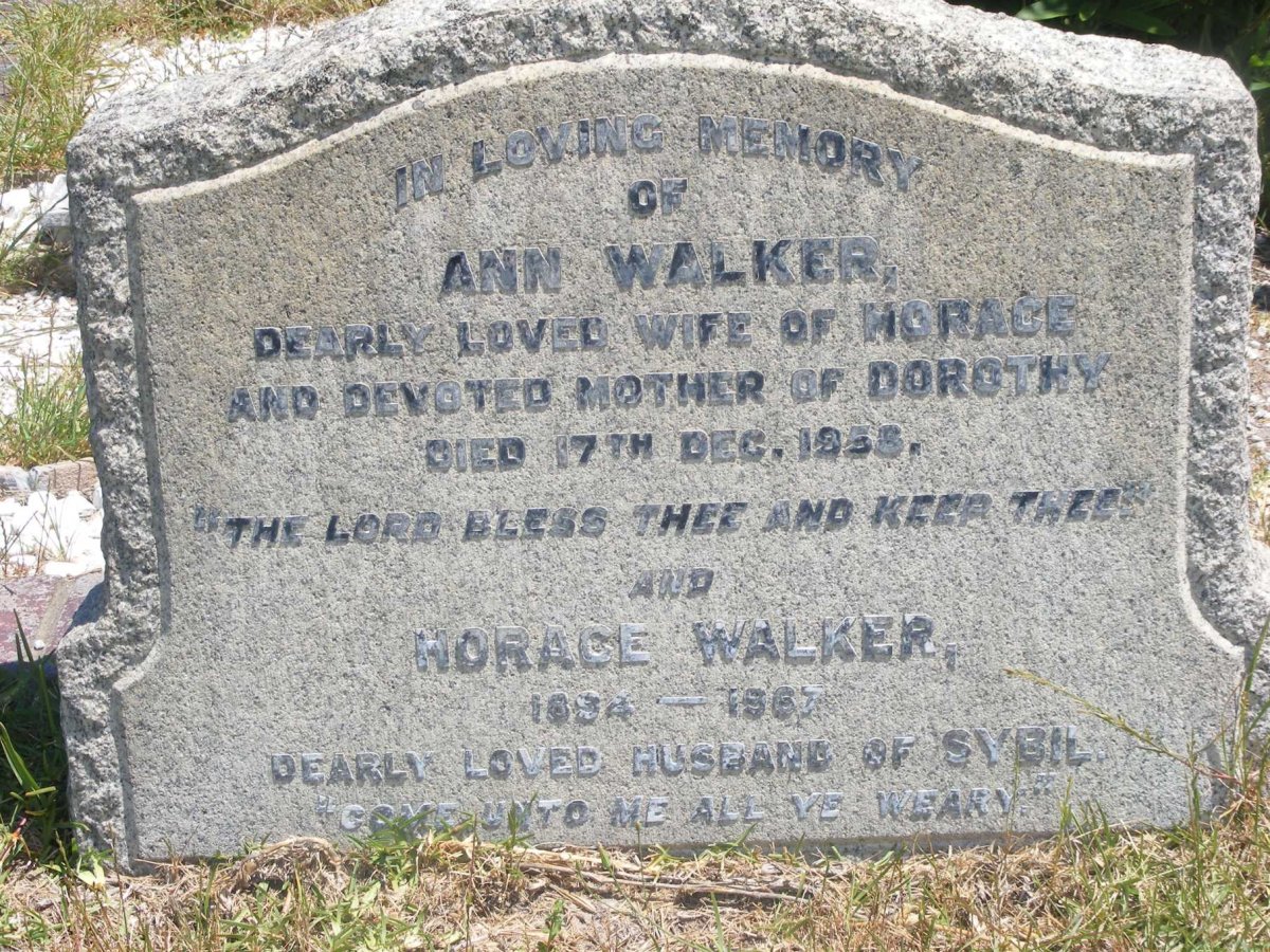 WALKER Horace 1894-1967 &amp; Ann -1958