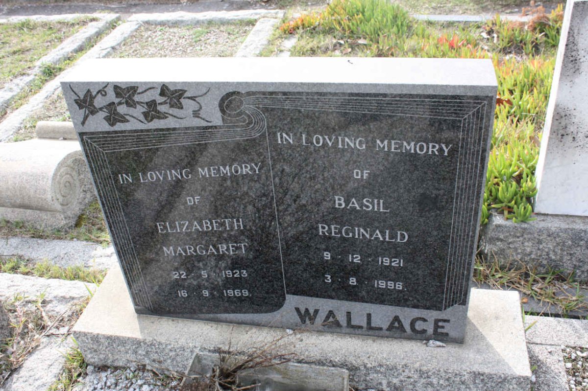 WALLACE Basil Reginald 1921-1996 &amp; Elizabeth Margaret 1923-1969