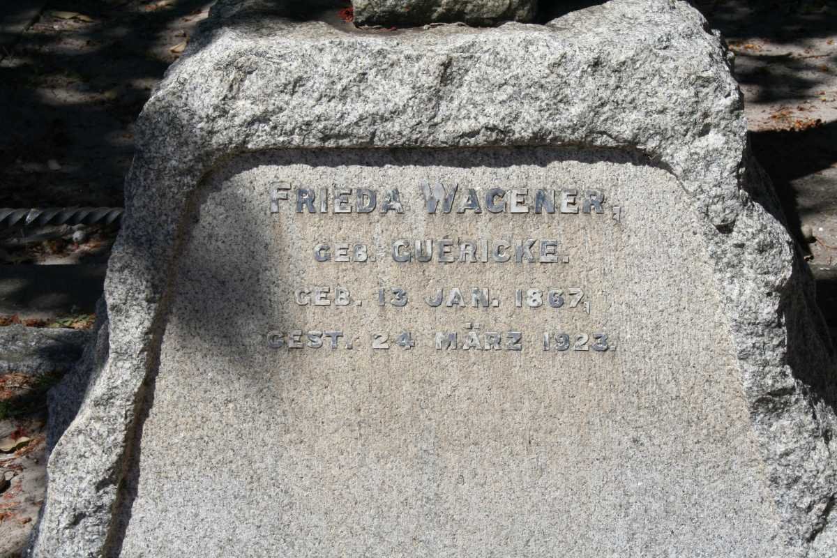 WAGENER Frieda nee GUERICKE 1867-1923
