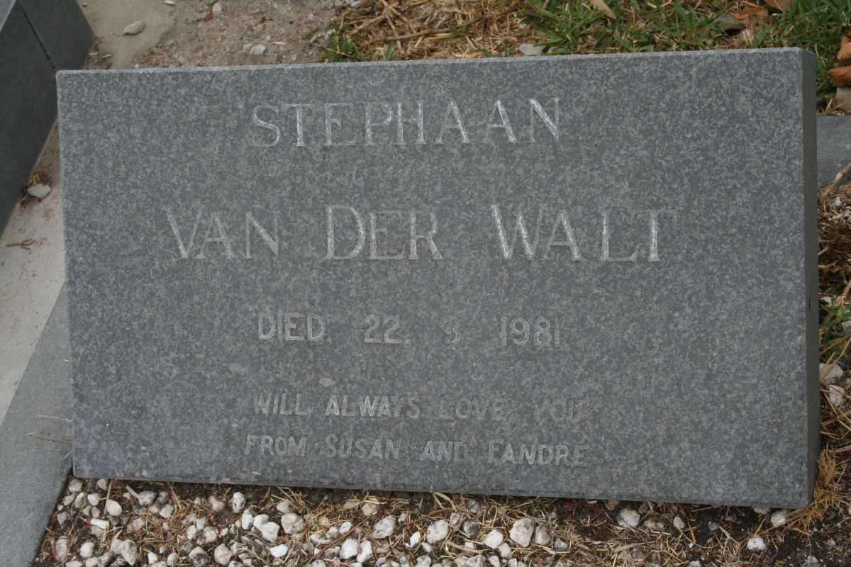 WALT Stephaan, van der -1981