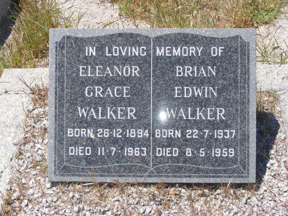 WALKER Eleanor Grace 1894-1963 :: WALKER Brain Edwin 1937-1959