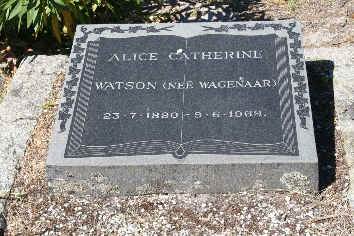 WATSON Alice Catherine nee WAGENAAR 1880-1969