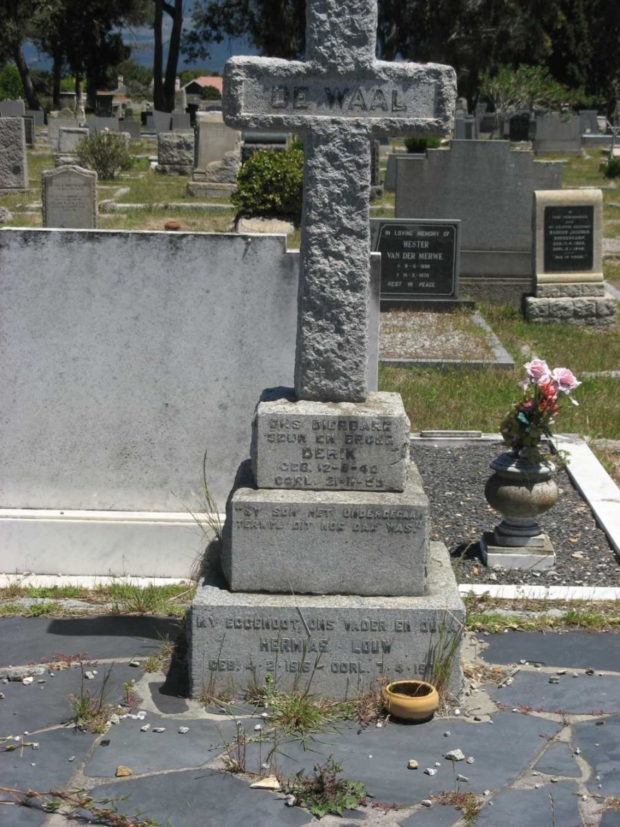 WAAL Hermias Louw, de 1915-19?? :: DE WAAL Derik de 1940-19??