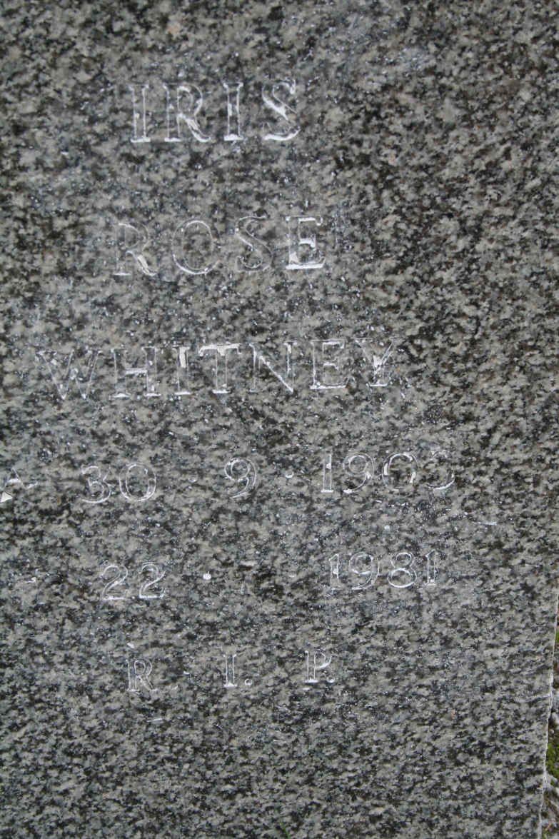 WHITNEY Iris Rose 1903-1981