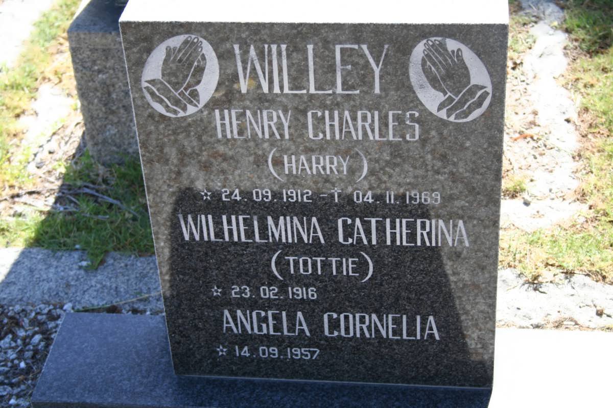 WILLEY Henry Charles 1912-1969 &amp; Wilhelmina Catherina 1916- :: WILLEY Angela Cornelia 1957