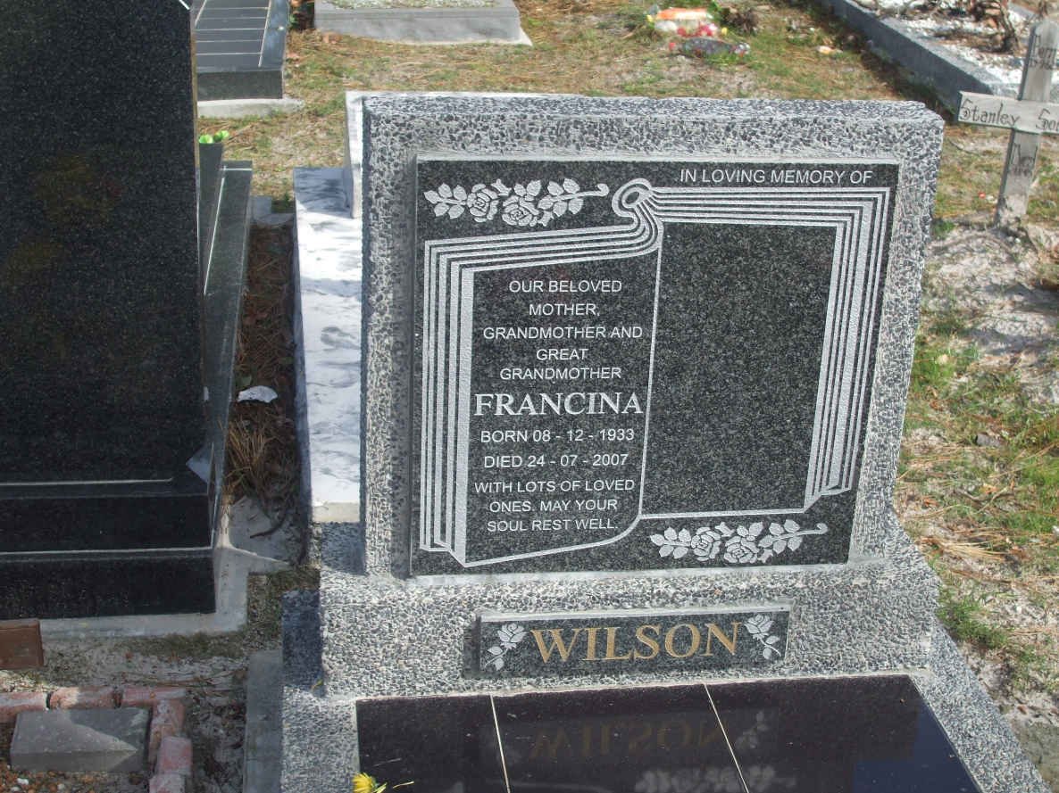 WILSON Francina 1933-2007