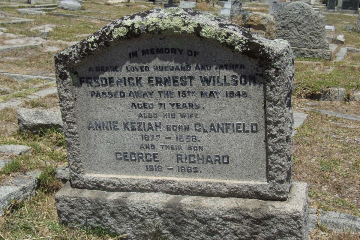 WILLSON Frederick Ernest -1946 &amp; Annie Keziah GLANFIELD 1877-1958 :: WILLSON George Richard 1919-1963