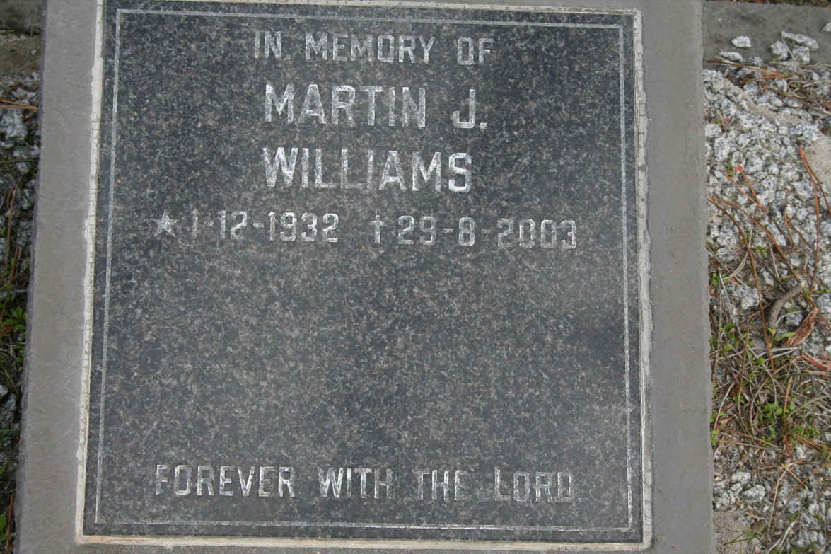WILLIAMS Martin J. 1932-2003