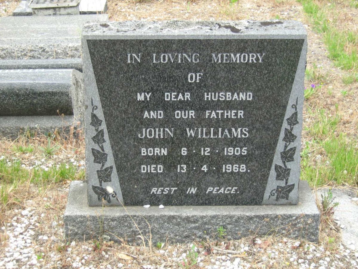 WILLIAMS John 1905-1968